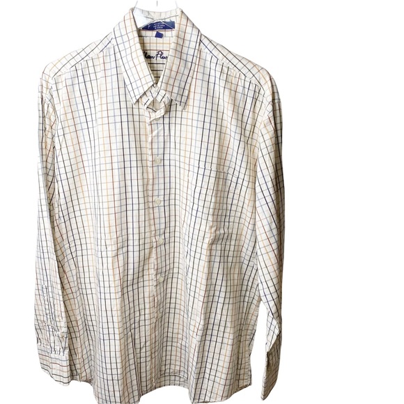 Alan Flusser Multicolor Check Plaid Button Down Large - Picture 3 of 5